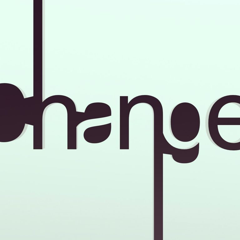 Veränderungen im Betrieb Veränderung als Wort Change dargstellt